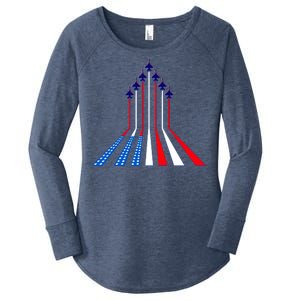 AIr Force flag - Air Show Trail Flag Women's Perfect Tri Tunic Long Sleeve Shirt