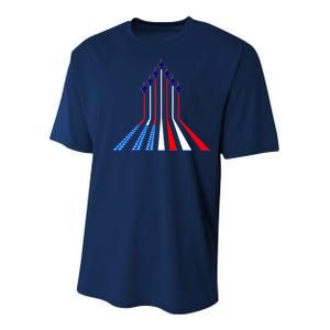 AIr Force flag - Air Show Trail Flag Youth Performance Sprint T-Shirt