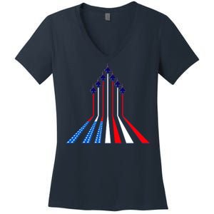 AIr Force flag - Air Show Trail Flag Women's V-Neck T-Shirt