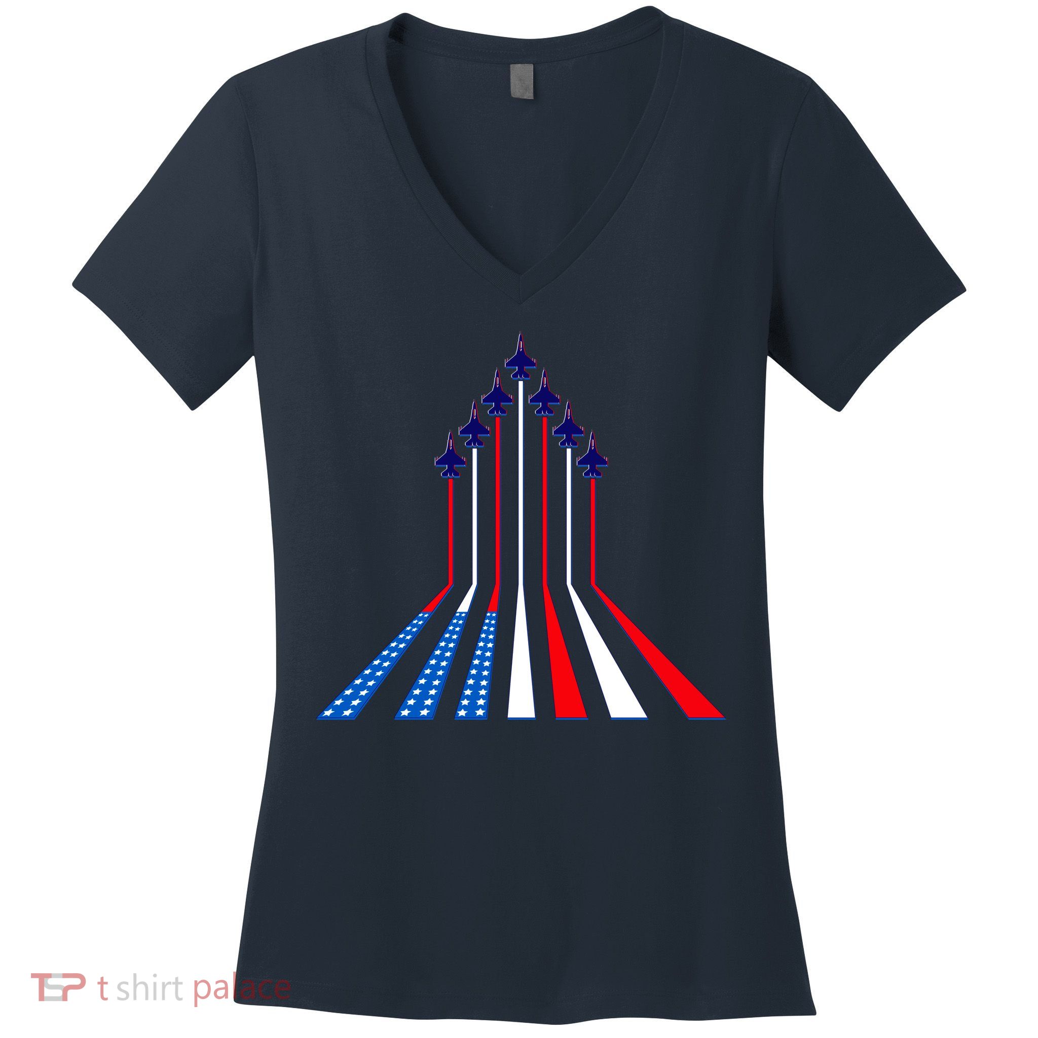 AIr Force flag - Air Show Trail Flag Women's V-Neck T-Shirt