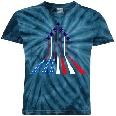 AIr Force flag - Air Show Trail Flag Kids Tie-Dye T-Shirt