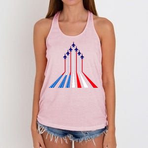 AIr Force flag - Air Show Trail Flag Women's Knotted Racerback Tank