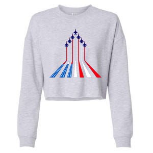 AIr Force flag - Air Show Trail Flag Cropped Pullover Crew