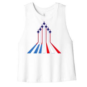 AIr Force flag - Air Show Trail Flag Women's Racerback Cropped Tank