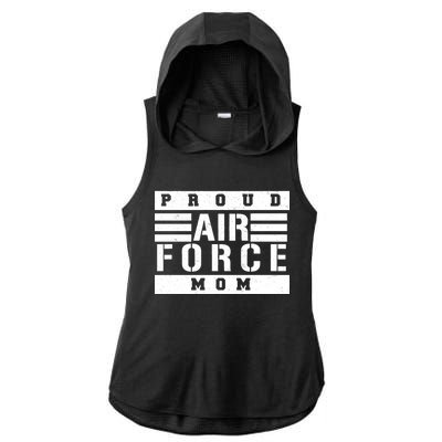 Air Force Mom Ladies PosiCharge Tri-Blend Wicking Draft Hoodie Tank