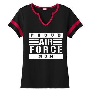 Air Force Mom Ladies Halftime Notch Neck Tee