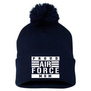 Air Force Mom Pom Pom 12in Knit Beanie