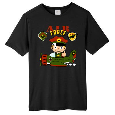 Air Force Pilot Boy Cartoon Tall Fusion ChromaSoft Performance T-Shirt