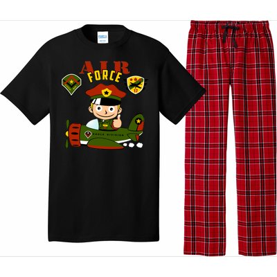 Air Force Pilot Boy Cartoon Pajama Set