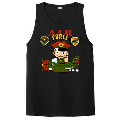 Air Force Pilot Boy Cartoon PosiCharge Competitor Tank