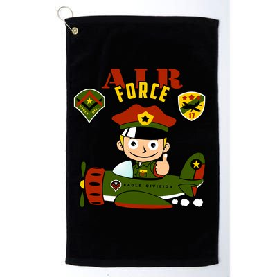 Air Force Pilot Boy Cartoon Golf Towel