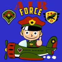 Air Force Pilot Boy Cartoon Apron