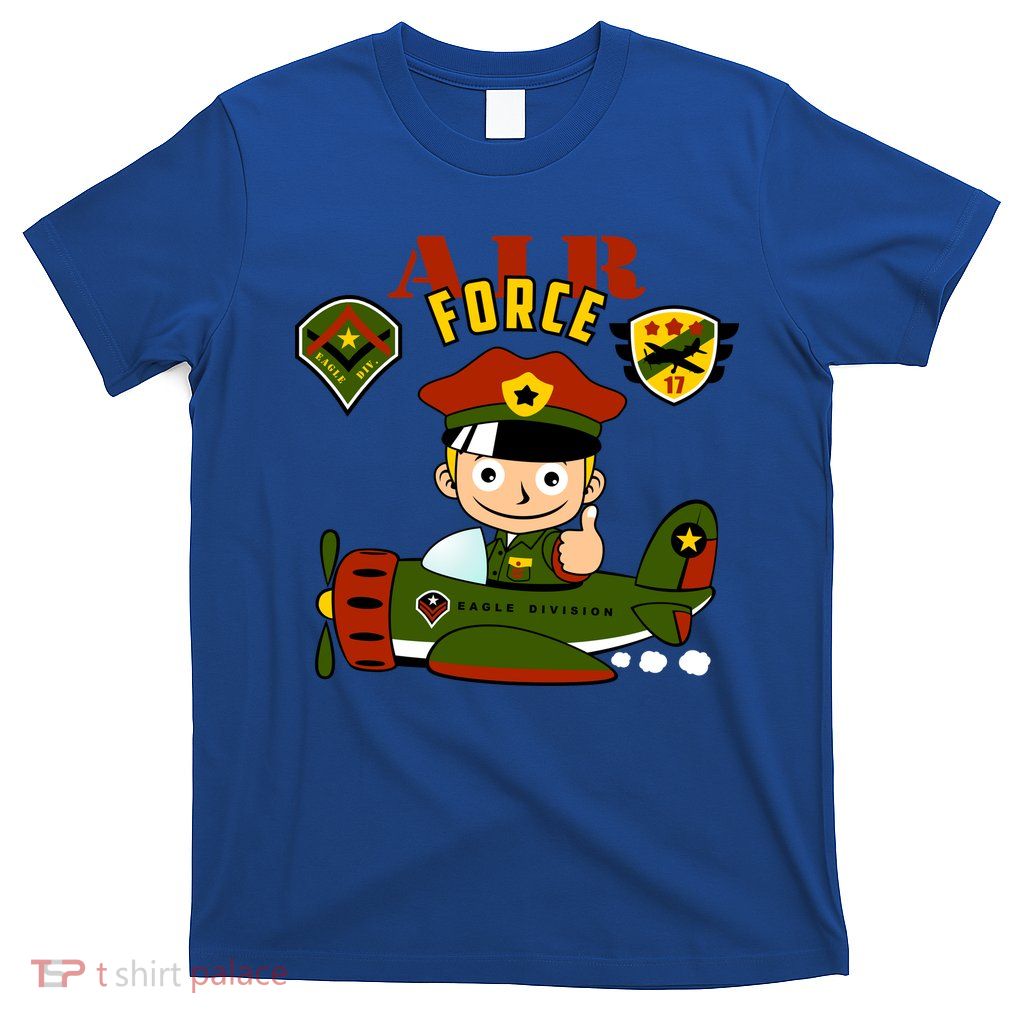 Air Force Pilot Boy Cartoon T-Shirt