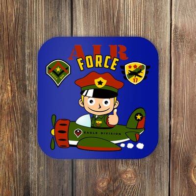 Air Force Pilot Boy Cartoon Coaster