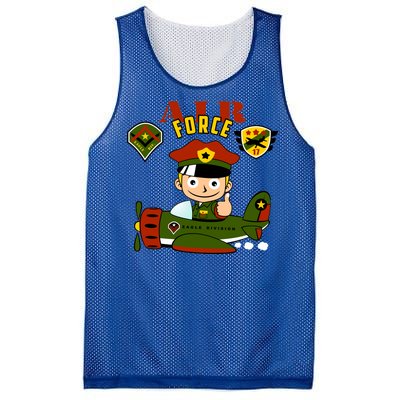 Air Force Pilot Boy Cartoon Mesh Reversible Basketball Jersey Tank