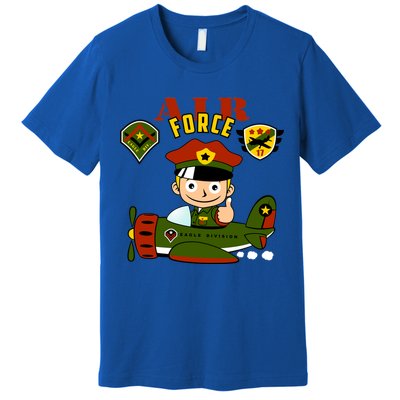 Air Force Pilot Boy Cartoon Premium T-Shirt