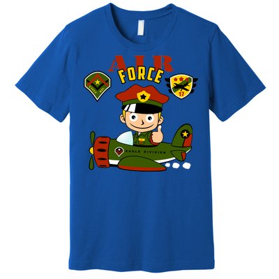 Air Force Pilot Boy Cartoon Premium T-Shirt