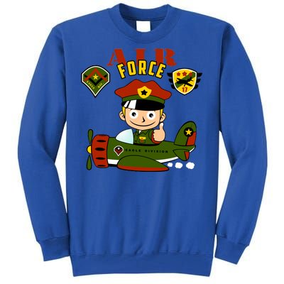 Air Force Pilot Boy Cartoon Tall Sweatshirt