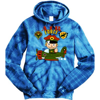 Air Force Pilot Boy Cartoon Tie Dye Hoodie