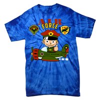 Air Force Pilot Boy Cartoon Tie-Dye T-Shirt