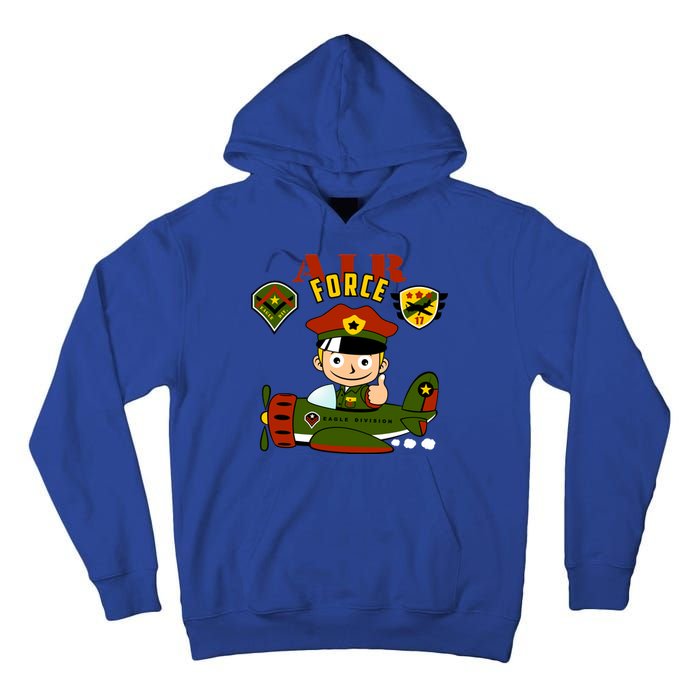 Air Force Pilot Boy Cartoon Tall Hoodie