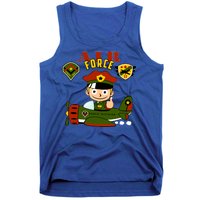 Air Force Pilot Boy Cartoon Tank Top