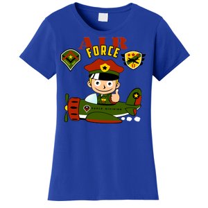 Air Force Pilot Boy Cartoon Women's T-Shirt