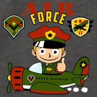 Air Force Pilot Boy Cartoon Vector Backpack