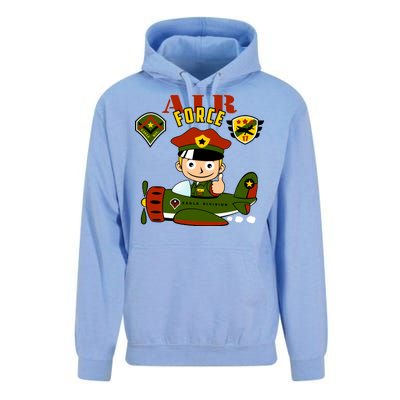 Air Force Pilot Boy Cartoon Unisex Surf Hoodie