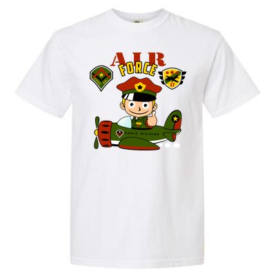 Air Force Pilot Boy Cartoon Garment-Dyed Heavyweight T-Shirt