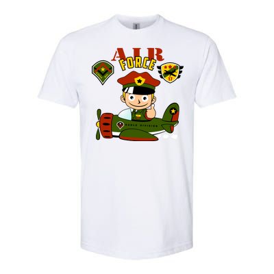 Air Force Pilot Boy Cartoon Softstyle CVC T-Shirt