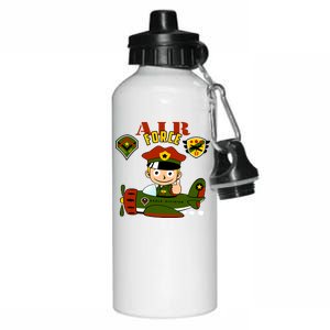 Air Force Pilot Boy Cartoon Aluminum Water Bottle