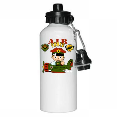 Air Force Pilot Boy Cartoon Aluminum Water Bottle