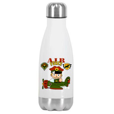 Air Force Pilot Boy Cartoon Stainless Steel Insulated Water Bottle