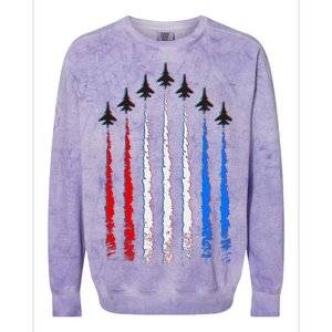 AIr Force Red White & Blue Trail Colorblast Crewneck Sweatshirt