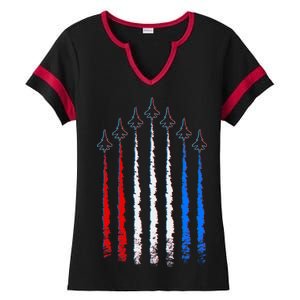 AIr Force Red White & Blue Trail Ladies Halftime Notch Neck Tee