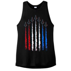 AIr Force Red White & Blue Trail Ladies PosiCharge Tri-Blend Wicking Tank