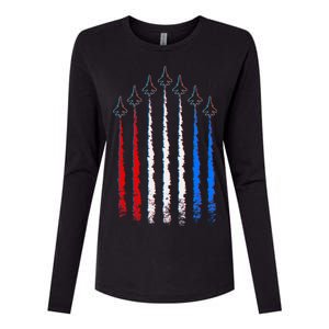 AIr Force Red White & Blue Trail Womens Cotton Relaxed Long Sleeve T-Shirt