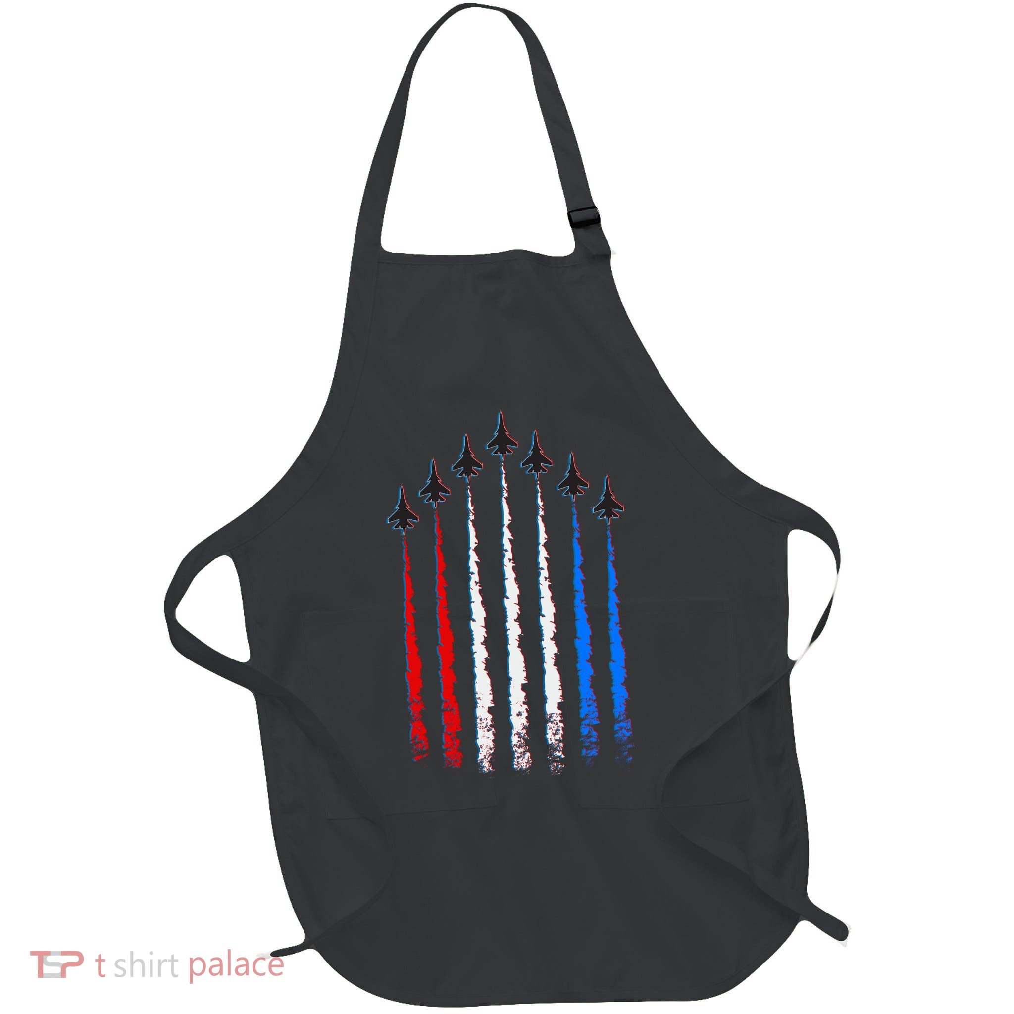 AIr Force Red White & Blue Trail Full-Length Apron With Pockets