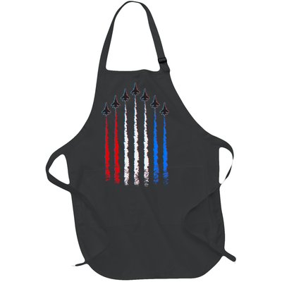 AIr Force Red White & Blue Trail Full-Length Apron With Pockets