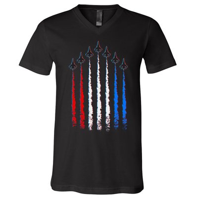 AIr Force Red White & Blue Trail V-Neck T-Shirt