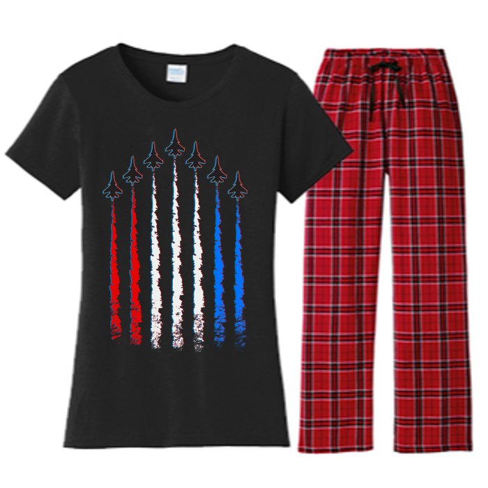 AIr Force Red White & Blue Trail Women's Flannel Pajama Set