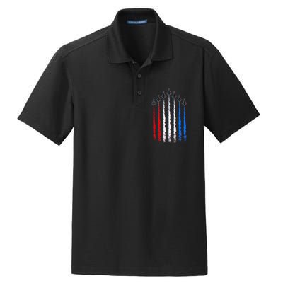 AIr Force Red White & Blue Trail Dry Zone Grid Polo