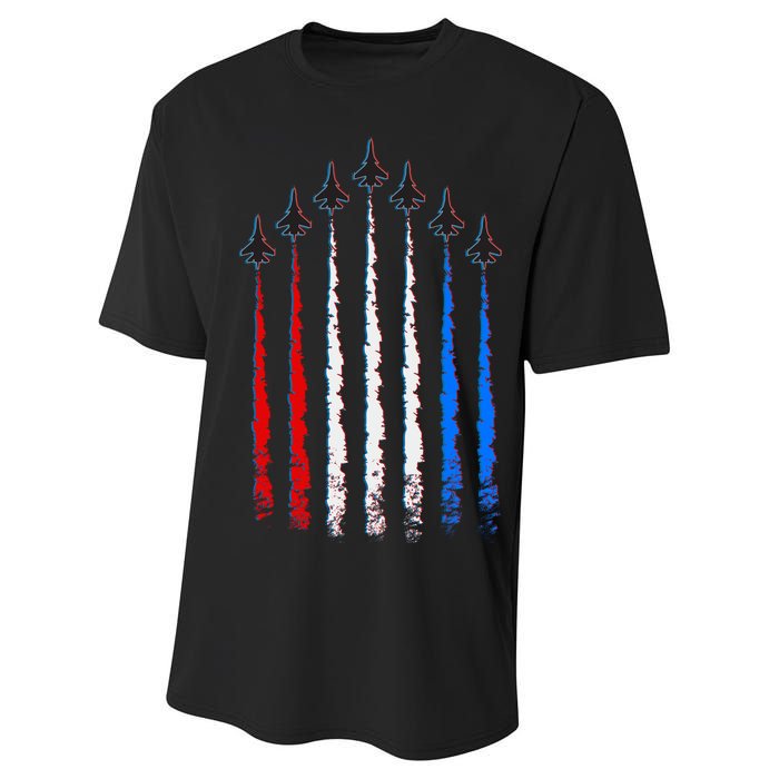 AIr Force Red White & Blue Trail Performance Sprint T-Shirt