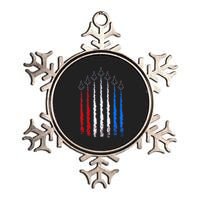 AIr Force Red White & Blue Trail Metallic Star Ornament