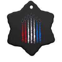 AIr Force Red White & Blue Trail Ceramic Star Ornament