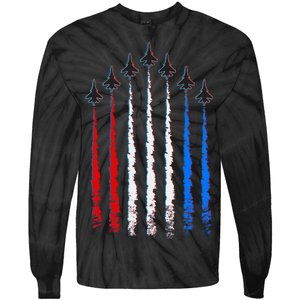 AIr Force Red White & Blue Trail Tie-Dye Long Sleeve Shirt