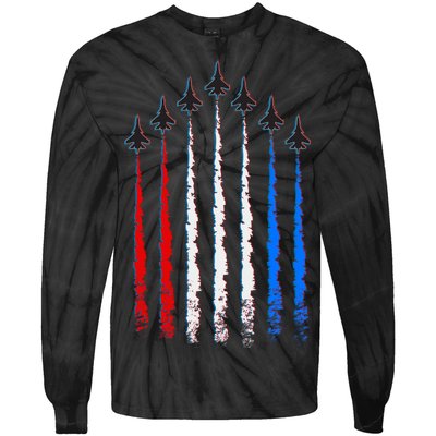 AIr Force Red White & Blue Trail Tie-Dye Long Sleeve Shirt