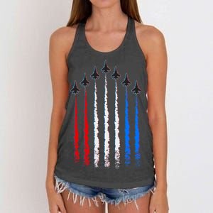 AIr Force Red White & Blue Trail Women's Knotted Racerback Tank