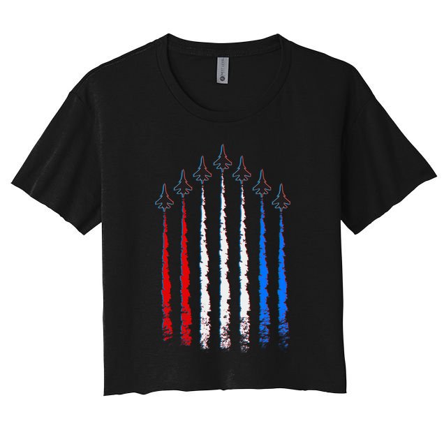 AIr Force Red White & Blue Trail Crop Top